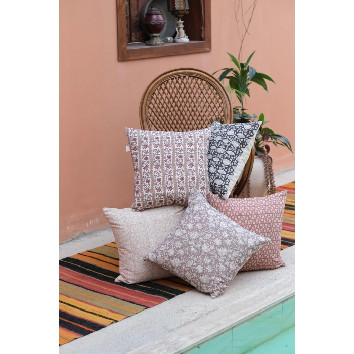 Bukhar Keten Kırlent Kılıfı