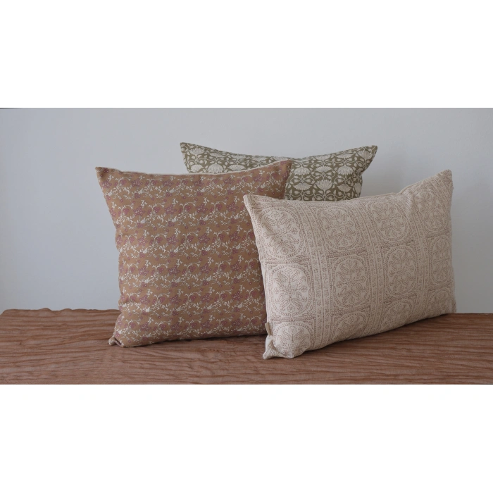 Tarçın Tanin Keten Kırlent Kılıfı