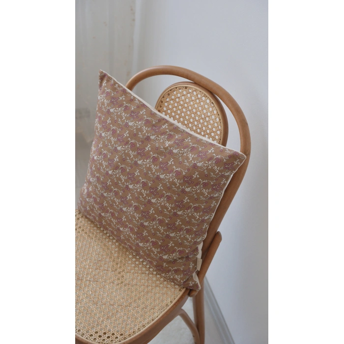 Tarçın Tanin Keten Kırlent Kılıfı