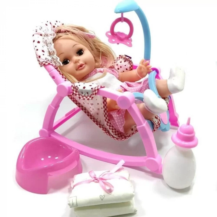 GLOBAL GL100613 ROZA PUSETLİ ALTINI ISLATAN BEBEK