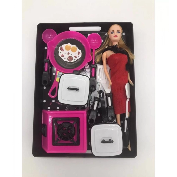 KEMBAY KMB-149 TEPSİLİ BEBBEKLİ MUTFAK SETİ