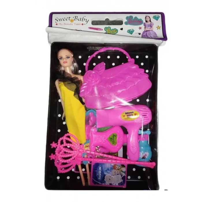 KEMBAY KMB-150 TEPSİLİ BEBEKLİ GÜZELLİK SETİ