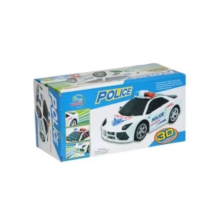 PRATİK TOYS FAB (1010) PİLLİ 3D POLİS ARABASI  (60)