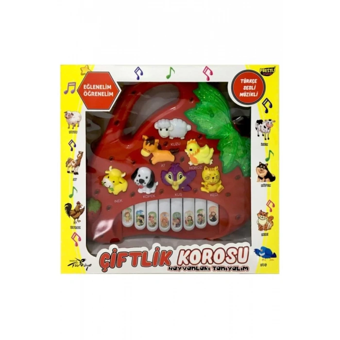 PRESTİJ FAB(PR-22) KUTULU HAYVANLI PİLLİ ÇİLEK PİYANO