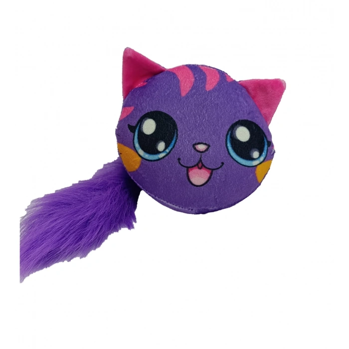 2C OYUNCAK KUYRUKLU KEDİ MOR KÖPÜK OYUNCAK