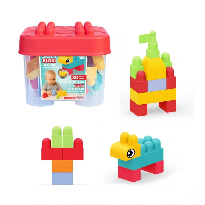 DEDE 04102 YUMUŞAK BLOKİ BLOKLARI KOVA 30 PRÇ (12)