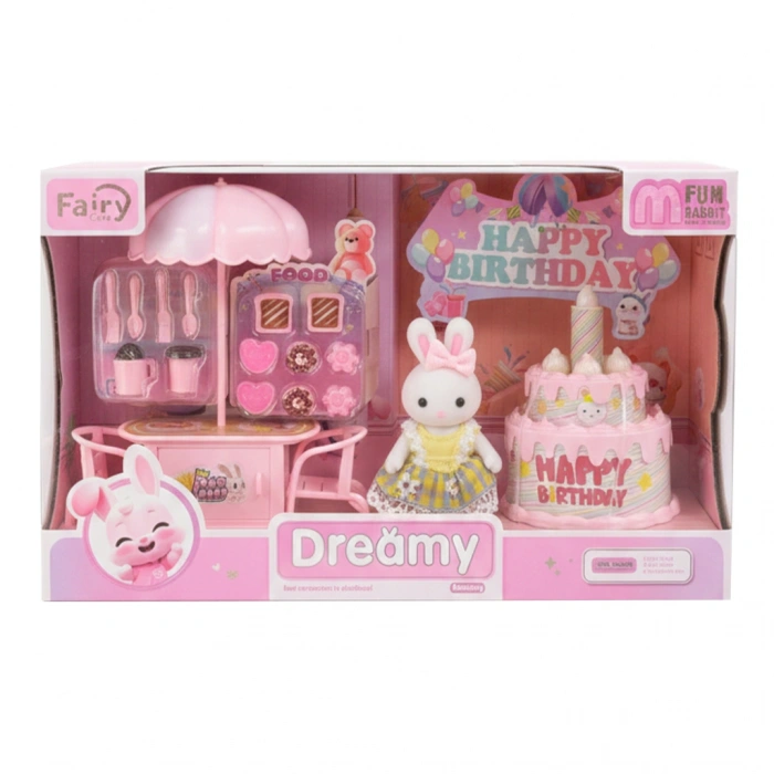 MEGA 150092BIG06642 BAY DREAMY MİNİ TAVŞAN- OYUN EVİ SETİ