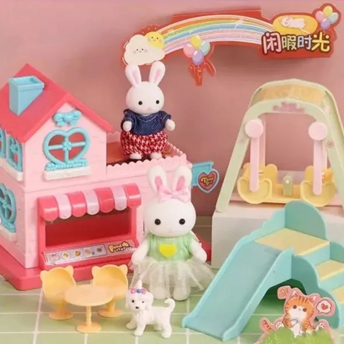 MEGA 010101BIG06650 BAY DREAMY MİNİ TAVŞAN- KAYDIRAKLI PARK OYUN SETİ
