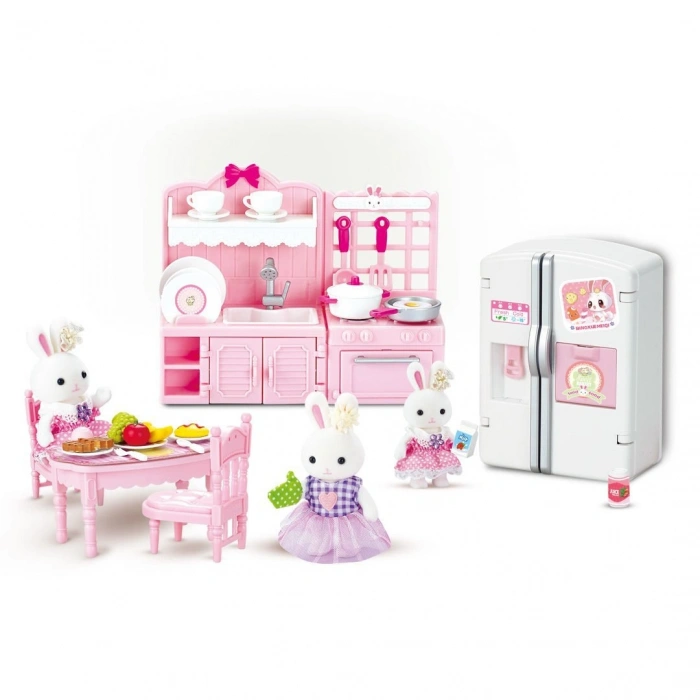 MEGA 010101BIG06617 BAY DREAMY MİNİ TAVŞAN- BÜYÜK MUTFAK OYUN SETİ