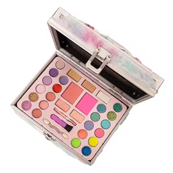 MEGA 150092AST25301 MOR KEDİLİ PELUŞ MAKYAJ ÇANTASI