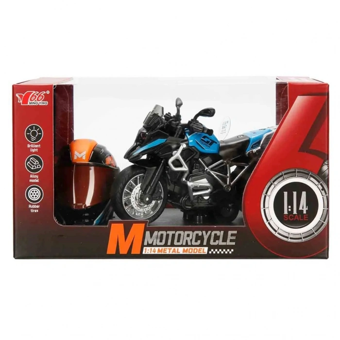 SUNMAN S00005834 SUN-MYG-DC.MOTOSİKLET 1/14 BMW OFF-ROAD KASKLI FİGÜR PB.3R.SES/IŞIK