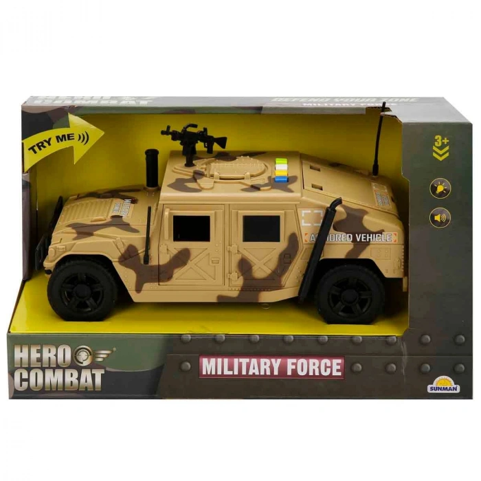 SUNMAN S00002711  SUN-YFN-HRO-ASKERİ 1/16 HUMMER 23CM.SES/IŞIK FR.2R.