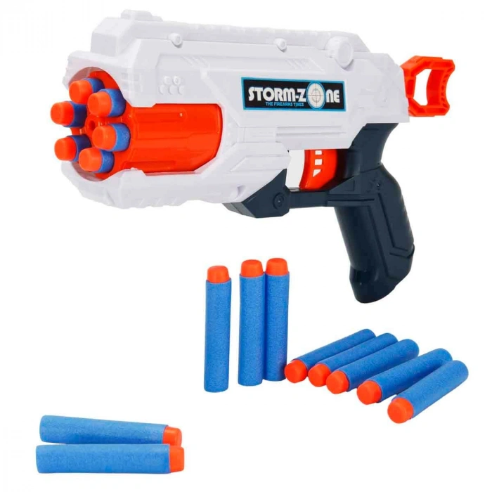 SUNMAN S00002713 ZAP-FOAM GUN W/16 FOAM BULLET 2CLR.