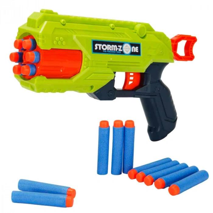 SUNMAN S00002713 ZAP-FOAM GUN W/16 FOAM BULLET 2CLR.