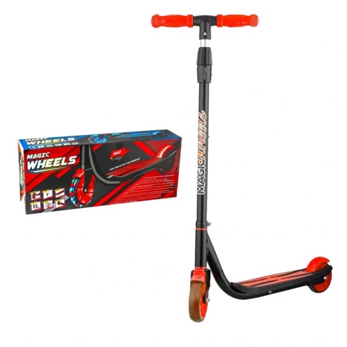 BEREN BRN-2559  IŞIKLI 2 TEKER SCOOTER KIRMIZI (8)