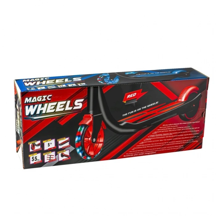 BEREN BRN-2559  IŞIKLI 2 TEKER SCOOTER KIRMIZI (8)