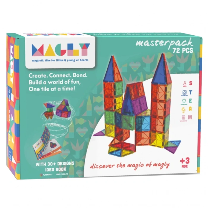 KİNDER MGL-72 MAGLY 72 PARÇA MANYETİK YAPI SETİ