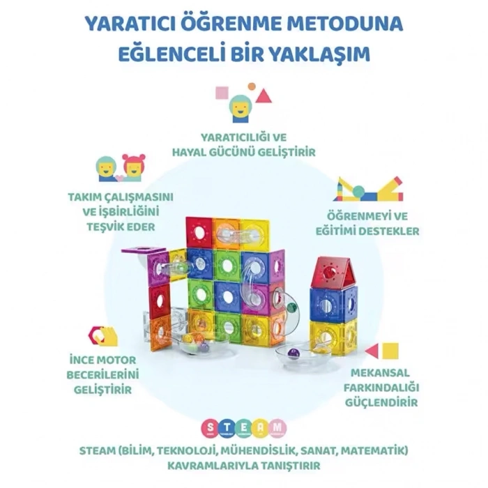 KİNDER MGL-101 MAGLY 101 PARÇA MANYETİK BALL RUN PARKUR OYUNU