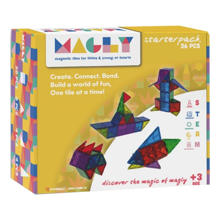 KİNDER MGL-36 MAGLY 36 PARÇA MANYETİK YAPI SETİ
