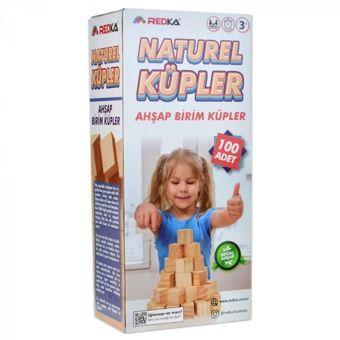 REDKA RD5657 NATUREL AHŞAP KÜPLER (100 PARÇA)