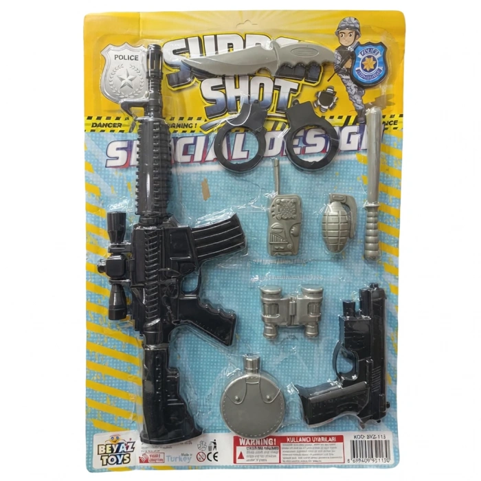 BEYAZ BYZ-113 KARTELA POLİS SETİ (20)