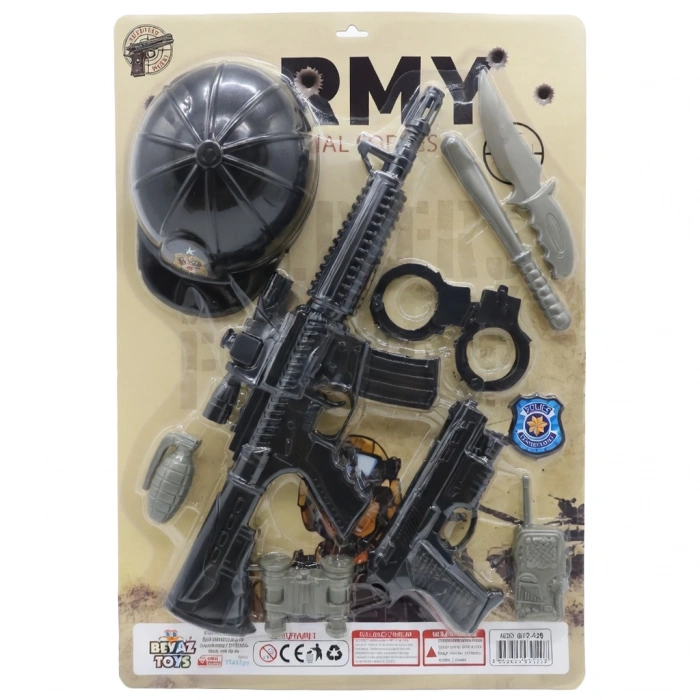 BEYAZ BYZ-120 KASKLI POLİS SETİ (14)