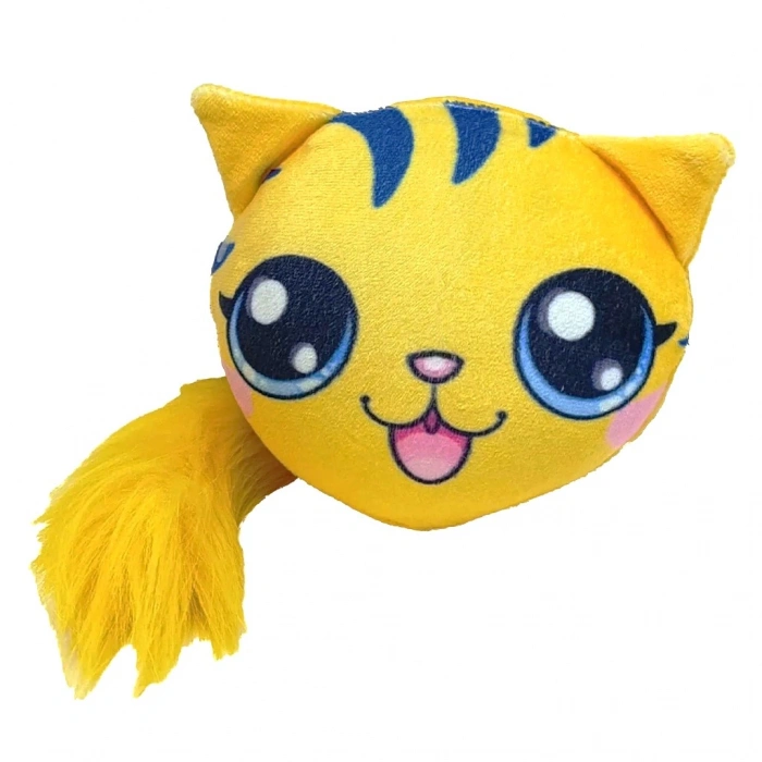 2C OYUNCAK KUYRUKLU KEDİ SARI KÖPÜK OYUNCAK