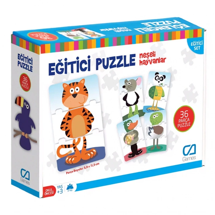 CA.5028 EĞİTİCİ PUZZLE-NEŞELİ HAYVANLAR
