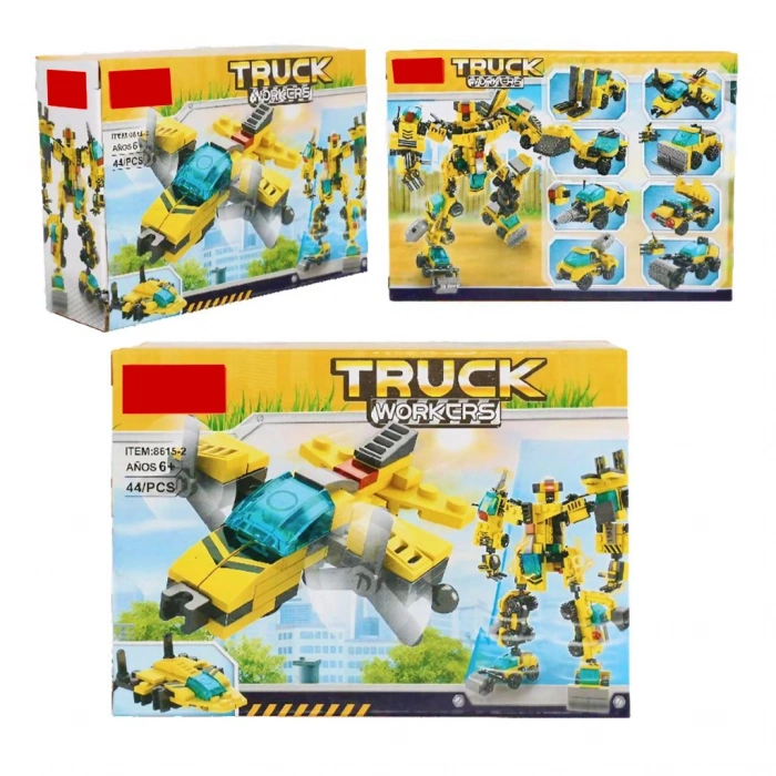 CEREN CTOY-8615  İŞ MAKİNASI DÖNÜŞEBİLEN BLOKLAR STANT 8Lİ