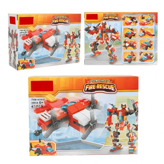 CEREN CTOY-8616  İTFAİYE ARAÇLARI DÖNÜŞEBİLEN BLOKLAR STANT 8Lİ