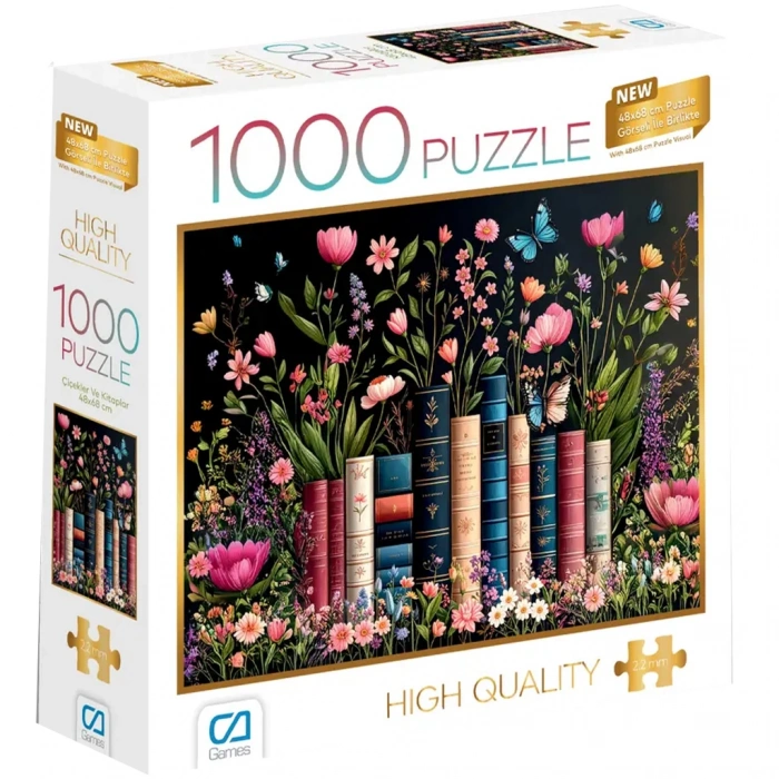 CA CA1000-7078 ÇİÇEKLER VE KİTAPLAR PUZZLE 1000