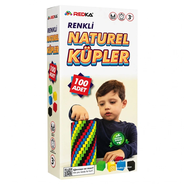 REDKA RD5658 RENKLİ AHŞAP KÜPLER (100 PRAÇA)