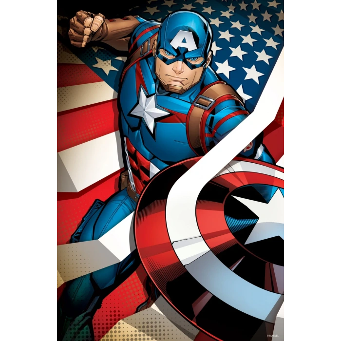 CEREN NECO-PRM/35584 PRİME 3D CAPTAİN AMERİCA 300 PARÇA PUZZLE