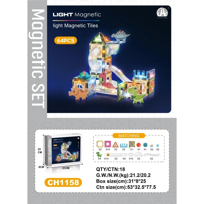 OYDAŞ CH1158 7.5CM MANYETİK BLOKLAR 64 PCS (18)