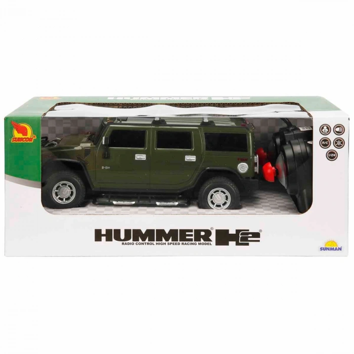 SUNMAN S00003942 SUN-RST-SNC-R/C ARABA 1/24 HUMMER H2 F/F B/O IŞIKLI 27MHZ.2R.