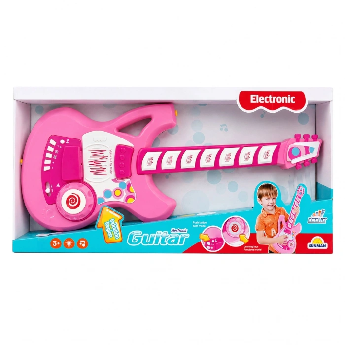 SUNMAN S01004933 SUN-YFN-ECH-GİTAR FONK.TUŞLU ASKILI PEMBE SESLİ