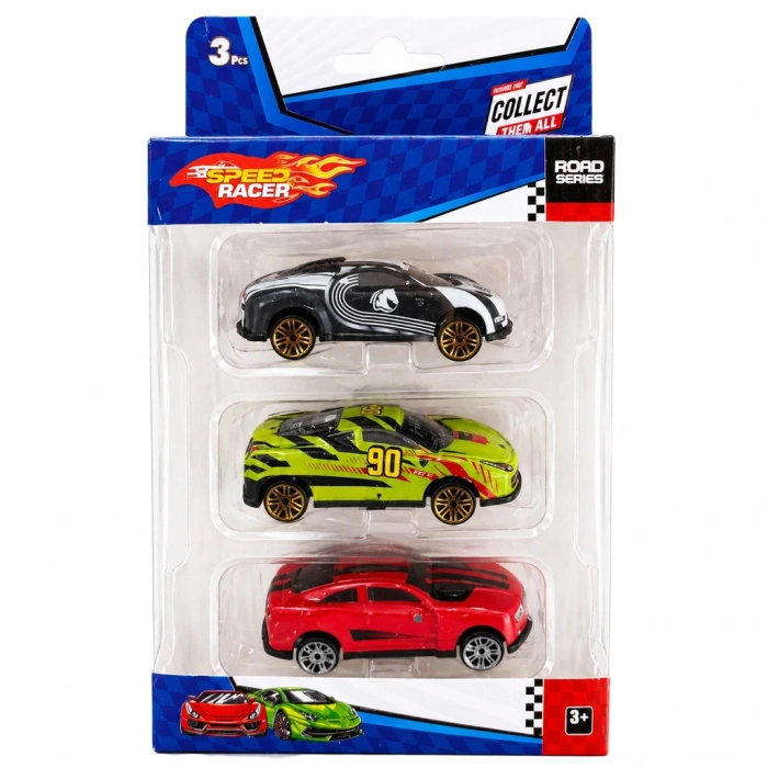 TOYSAN 3LÜ SPEED RACER METAL ARABA TOY-23