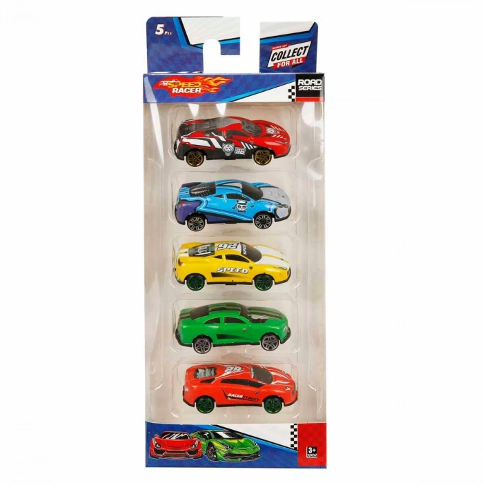 TOYSAN 5Lİ SPEED RACER METAL ARABA TOY-26