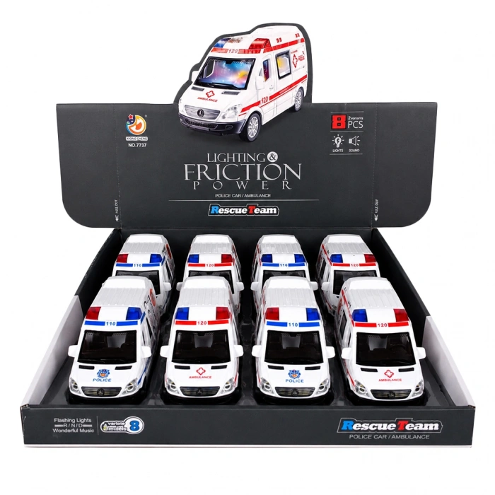 TÜLİN 7737 AMBULANS-POLİS SÜRTMELİ SESLİ IŞIKLI KAPILARI AÇILAN ARABA
