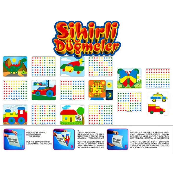 AKÇİÇEK 037-SD10 SİHİRLİ DÜĞMELER 10 LU