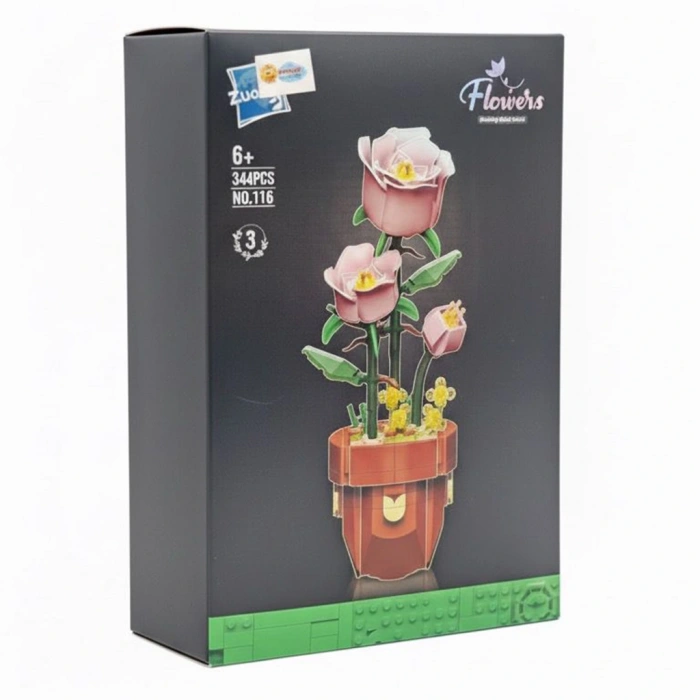 AKÇİÇEK 116 KUTUDA SAKSILI LEGO ÇİÇEKLER