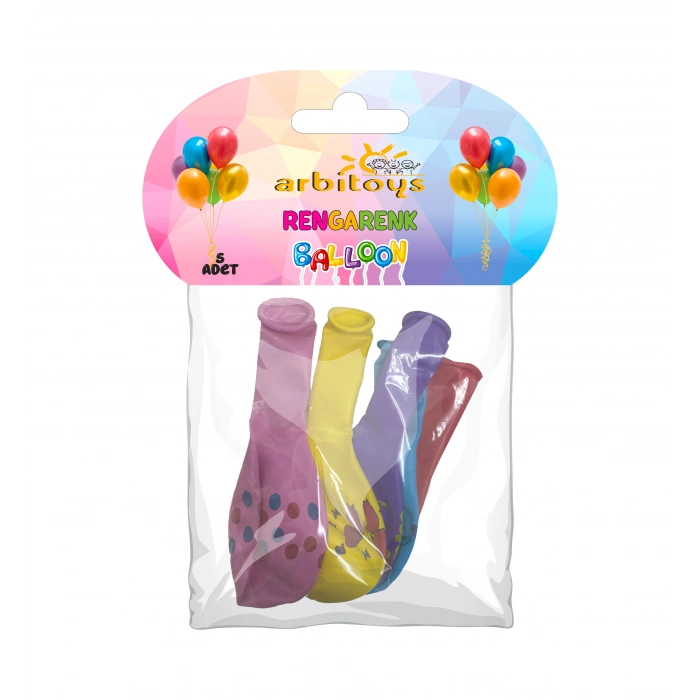 ARBİTOYS ARB-1003 RENGARENK BALON 5Lİ