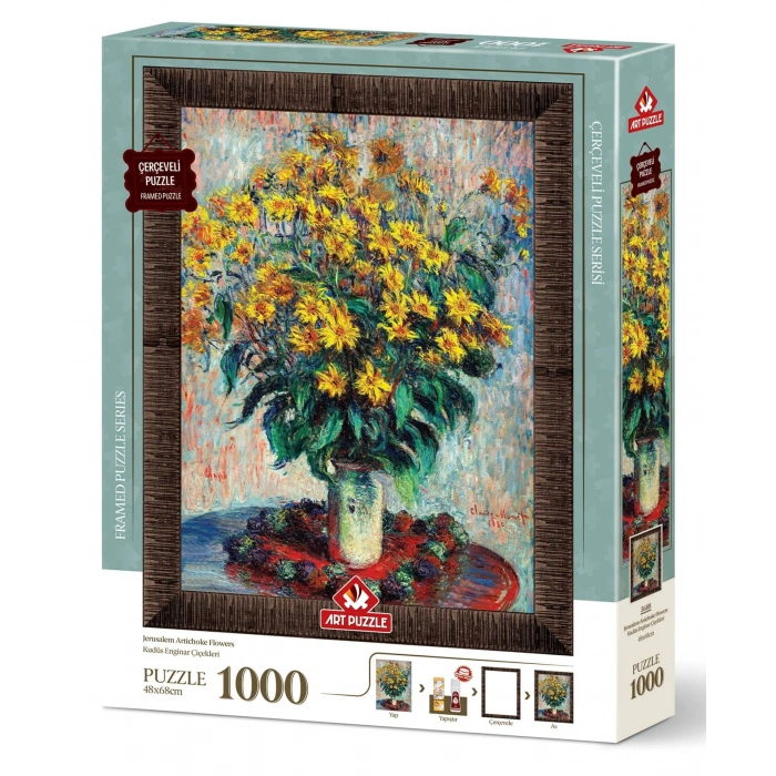 ART PUZZLE 5688 ART PUZZLE KUDÜS ENGİNAR ÇİÇEKLERİ , CLAUDE MONET -1000 PARÇA ÇERÇEVELİ
