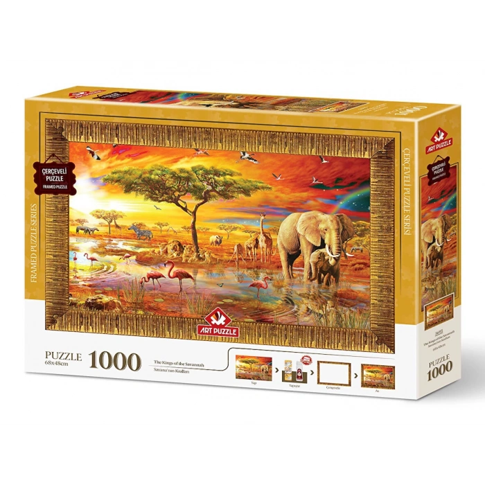 ART PUZZLE 5695 SAVANANIN KRALLARI -1000 PARÇA ÇERÇEVELİ