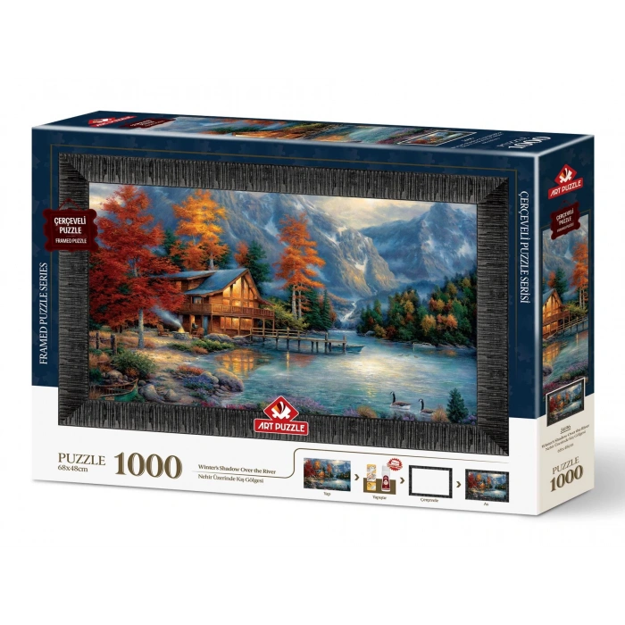 ART PUZZLE 5696 NEHİR ÜZERİNDEKİ KIŞ GÖLGESİ -1000 PARÇA ÇERÇEVELİ