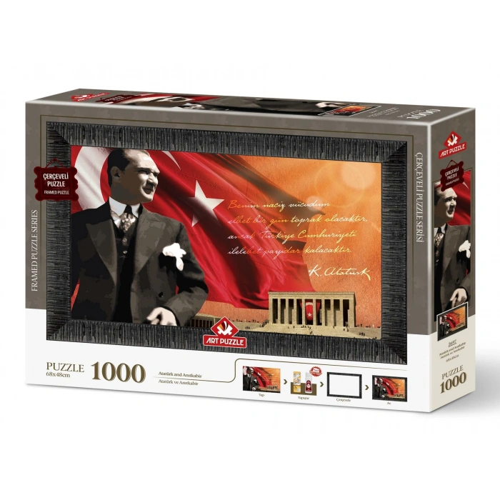 ART PUZZLE 5697 ATATÜRK VE ANITKABİR - 1000 PARÇA ÇERÇEVELİ