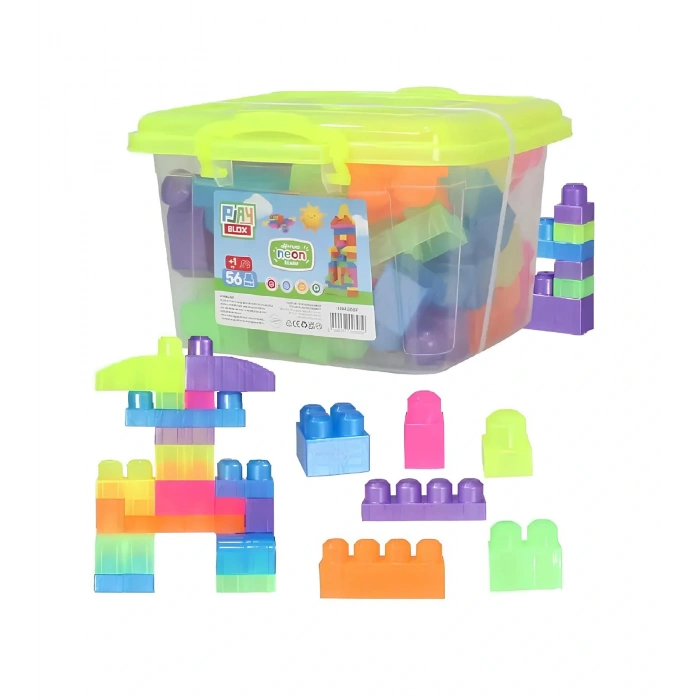 ASYA 3059 PLAYBLOX BLOCK NEON 56 PCS BUCKET (12)