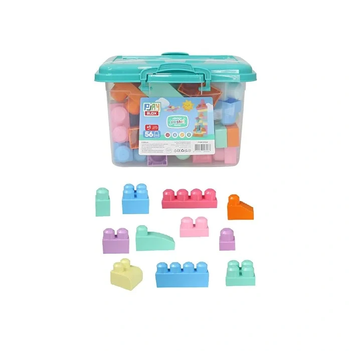 ASYA 3066 PLABLOX PASTEL 56 PCS BUCKET (12)