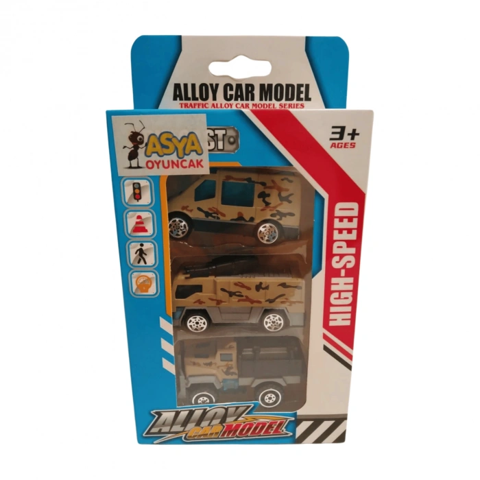 ASYA KT. 3LÜ METAL ASKERİ ARAÇLAR C4576-600-4