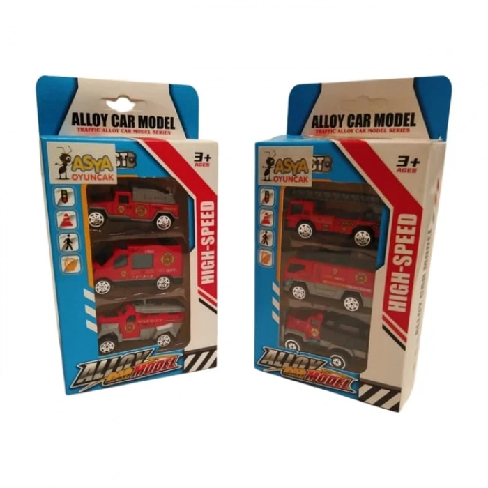 ASYA KT. 3LÜ METAL İTFAİYE ARAÇLARI C4576-600-1